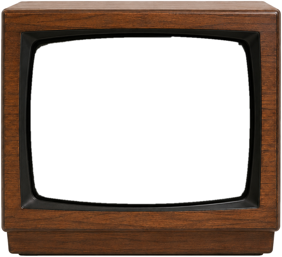 A walnut 1970s television set